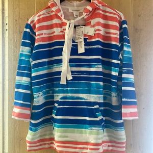 Casual Women Striped Hoodie